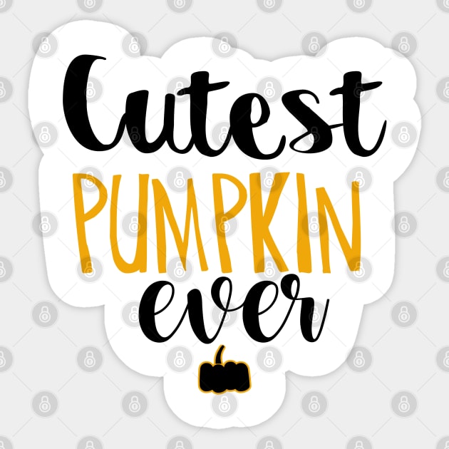 Cutest Pumpkin Ever Sticker by JakeRhodes